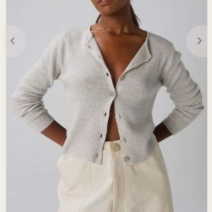 Boheme Grey Cashmere Cardigan NWT XS